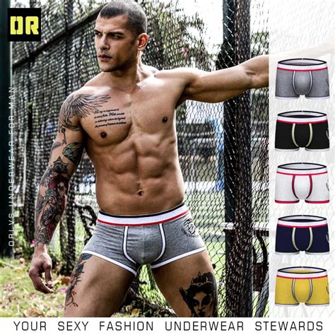 ORLVS ropa interior Sexy para hombre Bóxers para hombre bolsa para pene