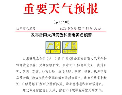 刚刚发布！雷雨大风、雷电黄色预警天气冰雹局部