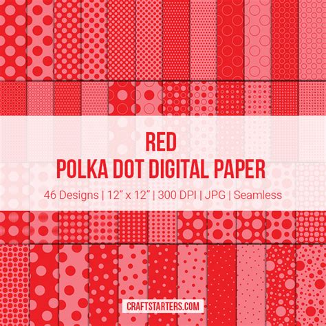 Free Red Polka Dot Digital Paper