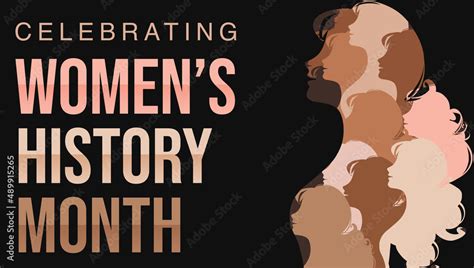 Celebrating Womens History Month Background Design Colorful Womens