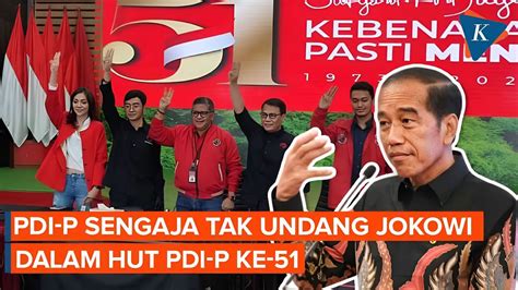 Pdi P Akui Sengaja Tak Undang Jokowi Di Hut Partai Youtube