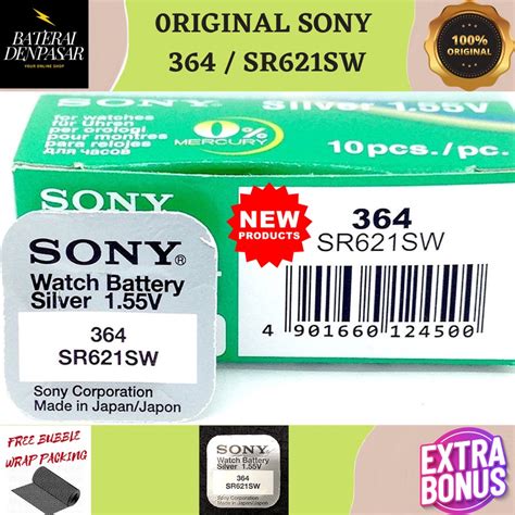 Jual ORIGINAL BATERAI BATTERY SONY 364 SR621SW AG1 LR621 621 164 531