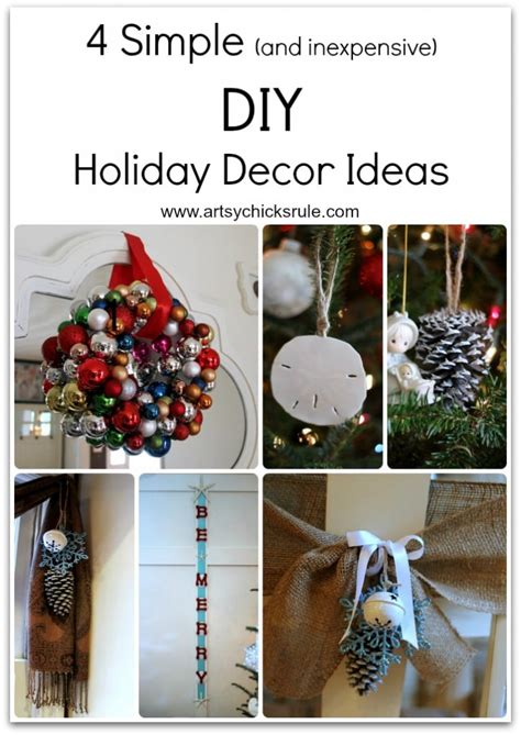 Easy Diy Holiday Decor Ideas How To Artsy Chicks Rule®