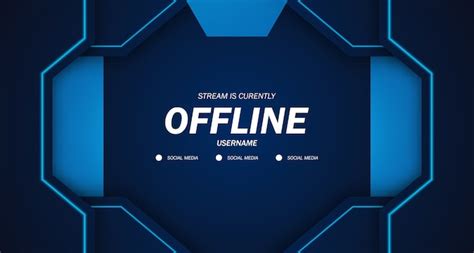 Fondo De Twitch Moderno Salvapantallas Sin Conexión Stream Gaming Azul