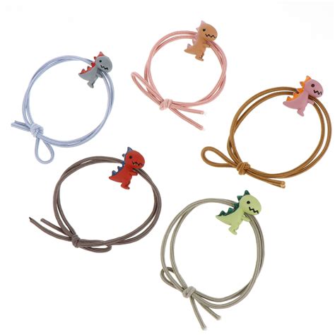 Rubber Bands Small Dinosaur Hair Tie Ponytail Holder Ribbons Elastic