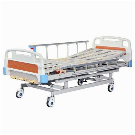 3 Functions Manual Hospital Bed With 6 Rank Al Alloy Handrails Medwish