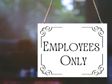 Free Printable Employees Only Sign Find A Free Printable