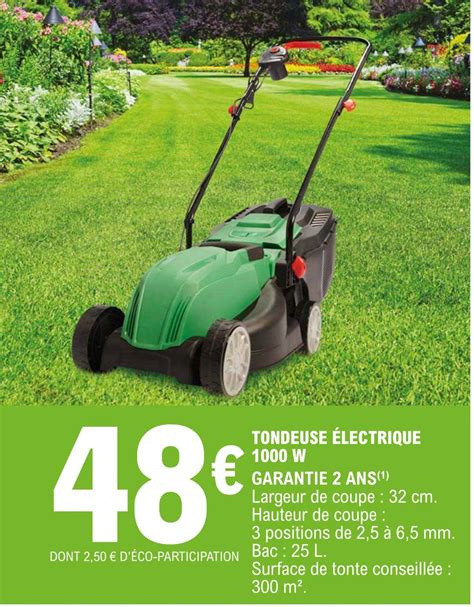 Promo Tondeuse électrique 1000 W chez E Leclerc iCatalogue fr