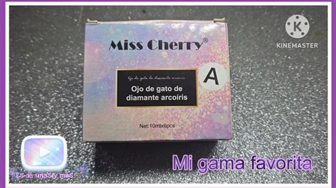 Gama MISS CHERRY ojo de gato de diamante arcoiris así o más largo el