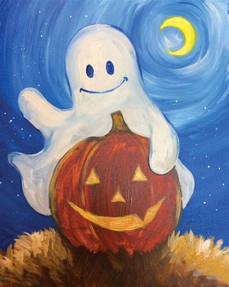 20 30 Cute Easy Halloween Paintings Homyracks