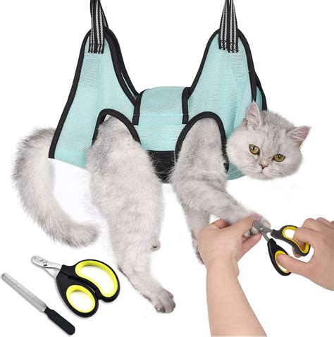 Amazon.com : MSMUOEZ Cat and Dog Grooming Hammock with Safety Belt for ...