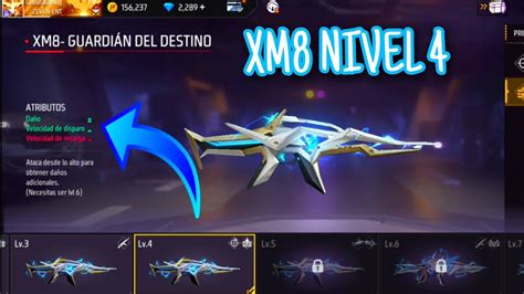 FREE FIRE MEJORANDO LA XM8 EVOLUTIVA AL NIVEL 4 ME DAN LOS ATRIBUTOS