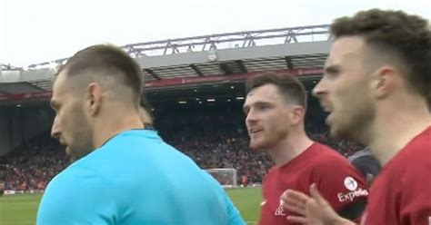 Andy Robertson Left Apoplectic After Being Elbowed By Linesman During