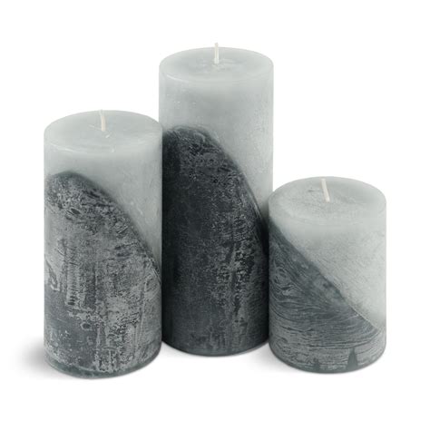 Grey Winter Woods Pillar Candle Pillar Candles Winter Wood