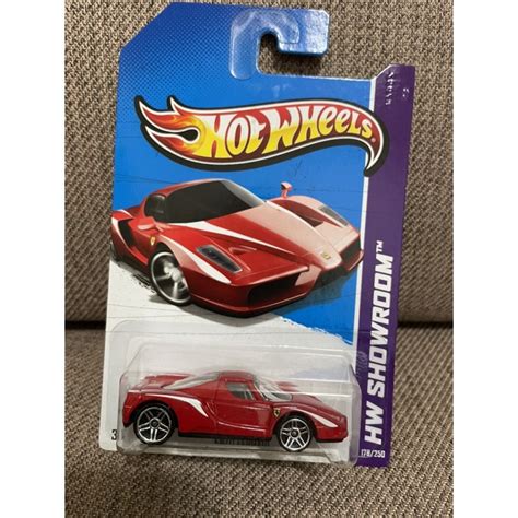 hot wheels 風火輪 Enzo Ferrari 法拉利 原廠出廠 稀有塗裝版 引擎蓋少兩白線 蝦皮購物