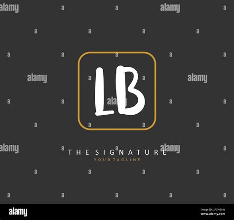 L B LB Initial Letter Handwriting And Signature Logo A Concept