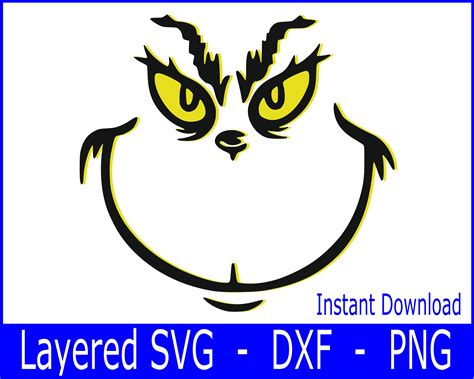 Grinch Face Svg Grinch Cut File Christmas Svg Cut File The Grinch Shirt Decal Vector Grinch