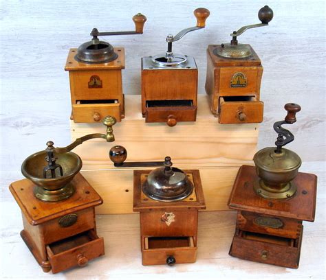 Collection Of Six Antique Coffee Grinders Various Models Catawiki