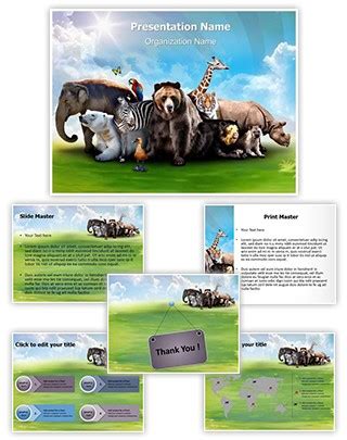 Professional Wild Animals Editable PowerPoint Template