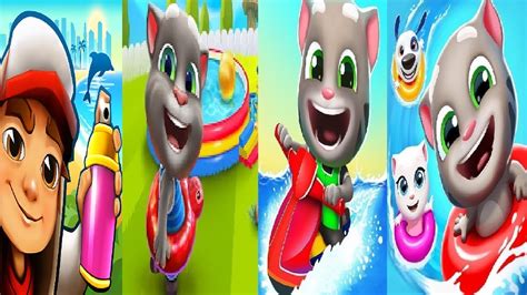 Subway Surfers Vs My Talking Tom Friends Pool Vs Talking Tom Jetski