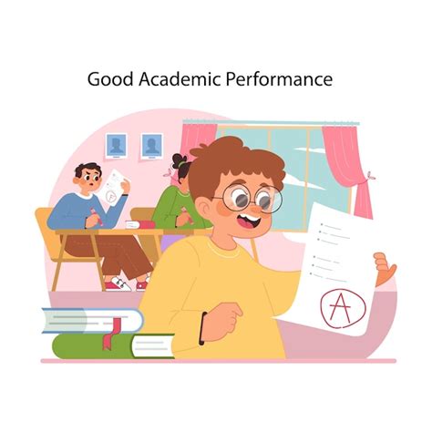 Premium Vector Good Academic Performance Concept Boy Feeling Happy