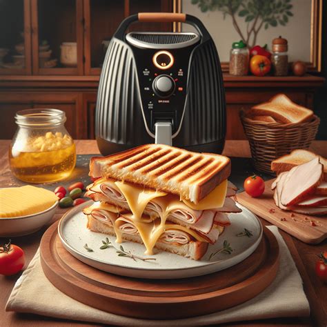 Panini De Pavo Y Queso En Airfryer Deliciario