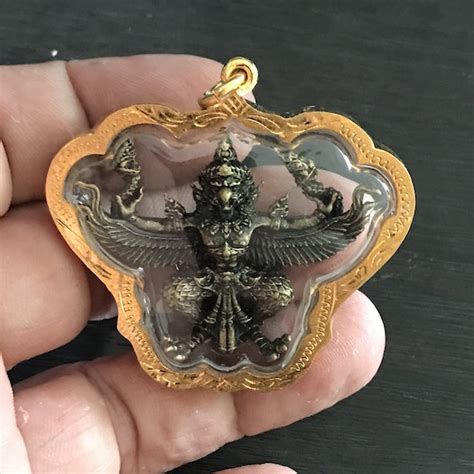 Garuda Amulet Gold Plated Waterproof Casing Blessed By Great Monks In