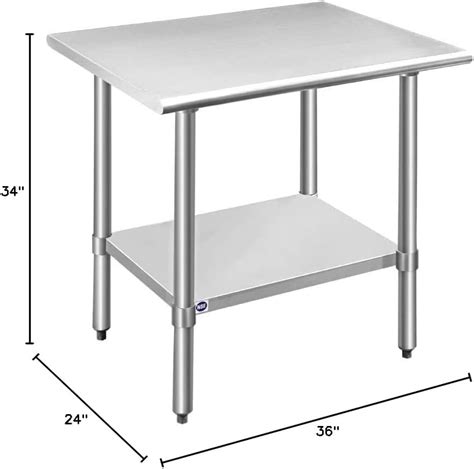 Rockpoint Stainless Steel Table For Prep Work X Inches Nsf Metal