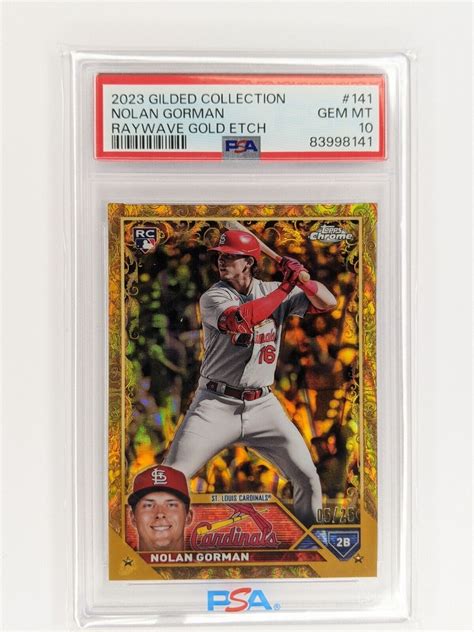 Nolan Gorman Topps Gilded Collection Raywave Gold Etch