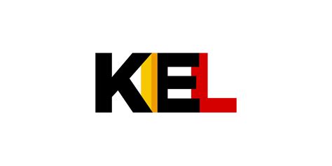 Kiel Deutschland, modern and creative vector illustration design ...