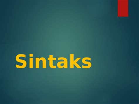 Ppt Sintakspptx