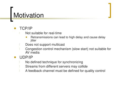 PPT RTP RTCP Real Time Transport Protocol Real Time Control