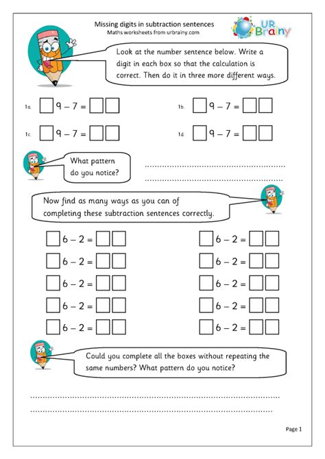 Subtraction Number Sentence