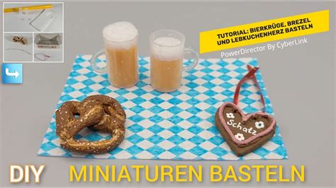 Tutorial Oktoberfest Mini Bierkr Ge Brezel Basteln Diy Craft