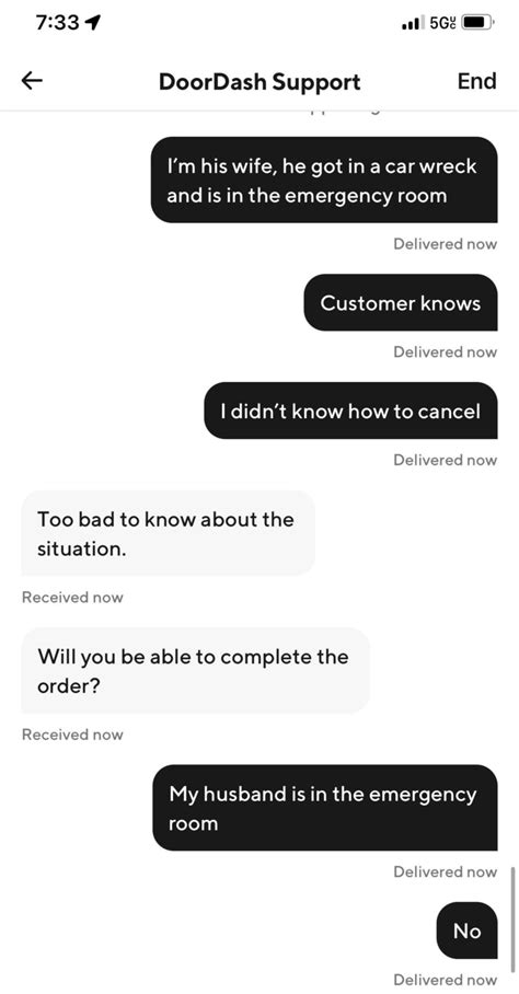 Doordash Asks Drivers Wife To Complete Order After He Is Rushed To Er