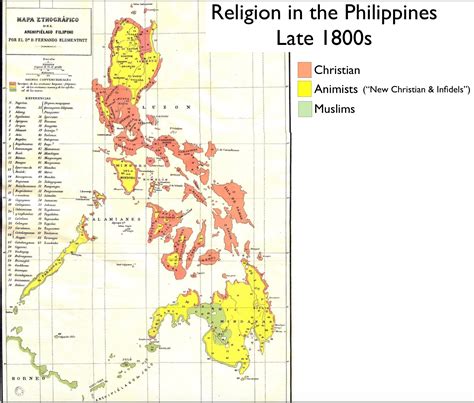 Map of religion in The Philippines in the late 1800s [1644 × 1400] : r ...