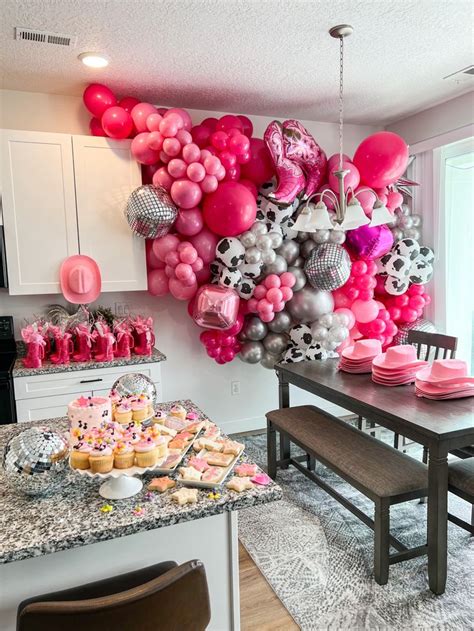 Pink Cowgirl Party Decor Inspo Cowgirl Birthday Party Cowgirl Party