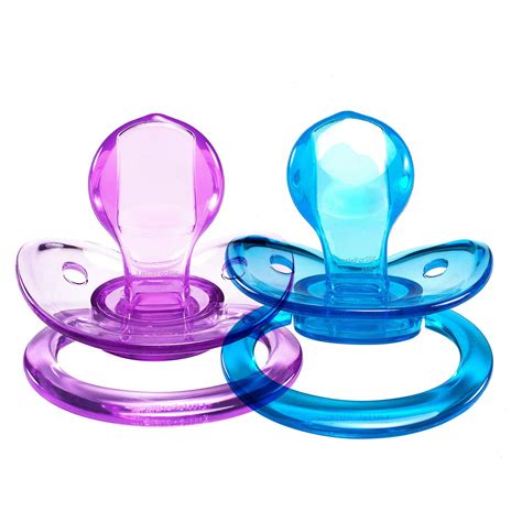 Amazon.com : LittleForBig BigShield Adult Sized Pacifier Candy Gloss Pacifiers Set - Blue and ...