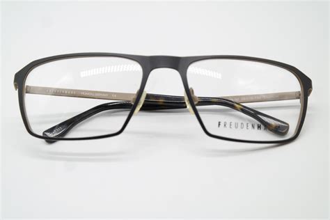 Glasses Freudenhaus Collin Titanium Metallic Light Brown Oval Frames New Ebay