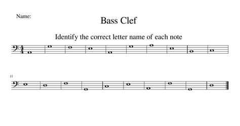 Bass Clef Lines And Spaces Worksheet Live Worksheets Worksheets Library