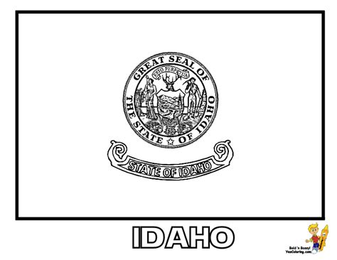 Idaho State Flag Page Coloring Pages