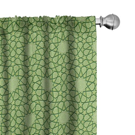 Ambesonne Modern Curtains Stars Geometric Shapes Pair Of 28x95