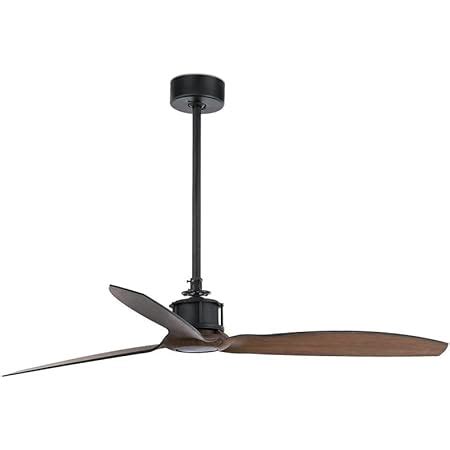 Faro Barcelona Just Fan Ventilateur De Plafond Noir Bois Avec