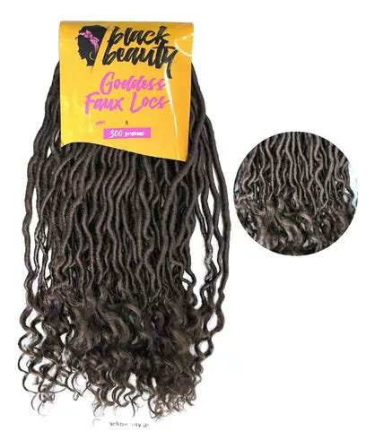 Cabelo Goddess Faux Locs Black Beauty Gramas Cor Castanho Claro