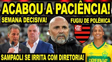 SAMPAOLI SE IRRITA E COBRA DIRETORIA DO FLAMENGO ALERTA LIGADO NO