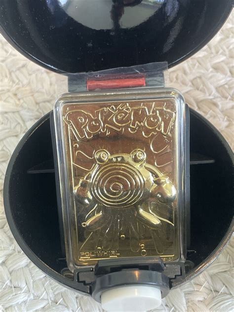 Pokémon Card 1999 Gold Plated Bar Burger King Pikachu Poliwhirl Lot