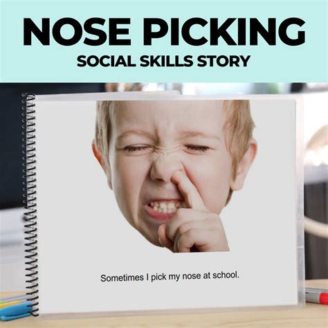 Social Story Nose Picking Editable Adapted 4 Special Ed Inc