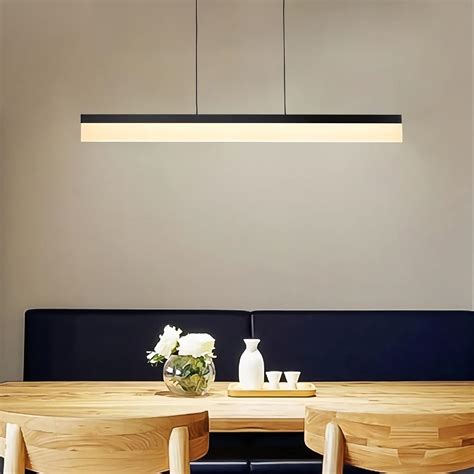 Tubicen Linear LED Pendant Light 25W Dimmable Kitchen Island Lights