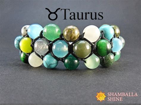 Birthday Gemstone Zodiac Taurus Bracelet Custom Women Hand - Etsy