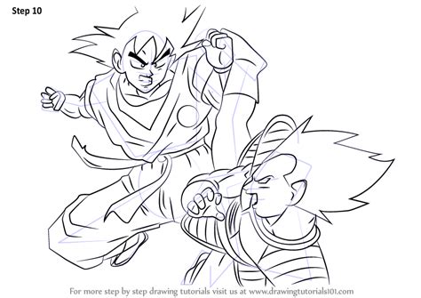 How to Draw Goku vs Vegeta (Dragon Ball Z) Step by Step ...